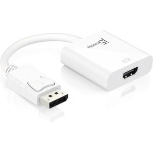 j5create JDA154 video kabel adapter 0,09 m DisplayPort HDMI Wit