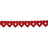 Set van 2x stuks rode hartjes thema feest slingers van 6 meter - Valentijn of Love thema feestartikelen