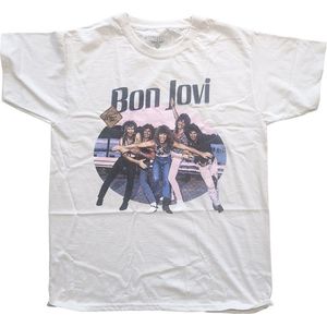 Bon Jovi - Breakout Heren T-shirt - 2XL - Creme