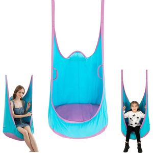 Hangstoel voor kinderen, hangende grot met PVC-kussen, hangende schommel voor kinderen voor binnen en buiten