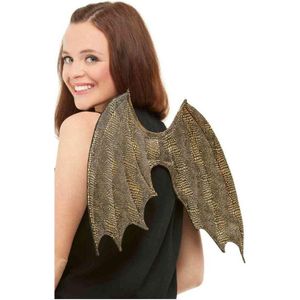 Smiffys - Dragon Scale Vleugels - Goudkleurig