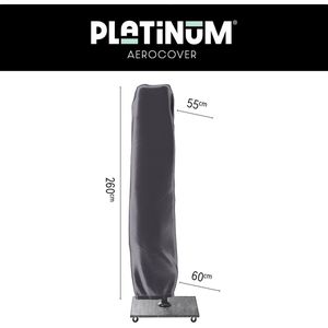 Platinum AeroCover - Zweefparasolhoes - H260x55/60cm - tot 3,2x3,2m, 2,6x3,5m en 3,5x2,6m - Met rits en stok - Ademend - Waterproof - Hoge kleurechtheid