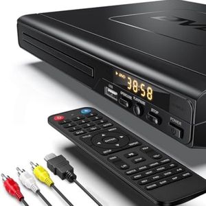 DVD speler met HDMI - DVD speler met HDMI aansluiting - DVD speler HDMI - DVD speler portable - Zwart - 680g