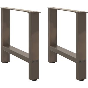 vidaXL - Salontafelpoten - 2 - st - 60x(42-43) - cm - staal - naturel