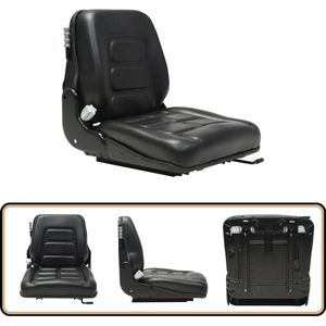 vidaXL Verstelbare Heftruckstoel - Zwart Tractorenstoelen - Heftruckstoel - Tractor Accessoires - Heftruck Accessoires - Industriële Stoelen