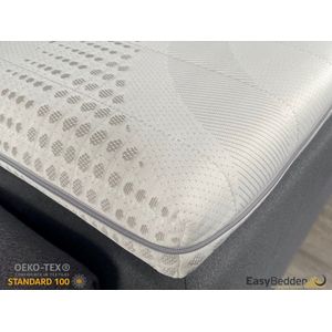 EasyBedden® Cooltouch Deluxe XL Topper - Topdekmatras 140x210 - Koudschuim HR60 - Premium Tijk - Orthopedisch - Medical - 4 Seizoen topper - Anti Bacterieel - Medium/stevig - circa 9 cm dik