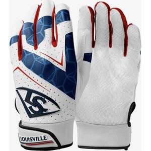 Louisville Slugger Genuine Batting Gloves V2 - Navy/Red - YL