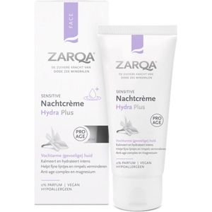 3x Zarqa Nachtcreme Hydra Plus Sensitive 50 ml