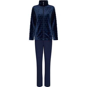 Pastunette huispak dames Velours - Blue Dots - 52 - Blauw