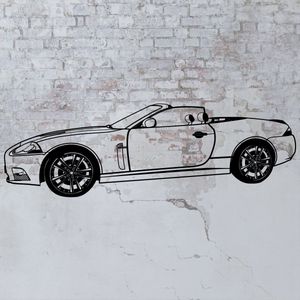RS Creations - Jaguar Cabrio - Muurdecoratie - Oldtimers - Auto's - Jaguar - Cadeau - Mancave