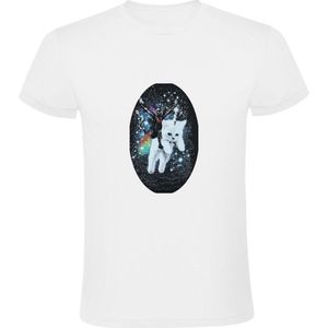 Kat unicorn Heren T-shirt | cat | poes | huisdier | space | ruimte| ruimtevaart