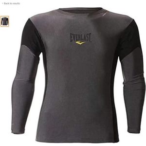 Everlast - Long Sleeve Rash Guard Contrast Panel - Grijs/Zwart - Maat L