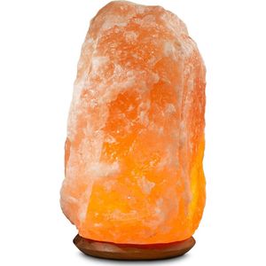 Himalaya Salt Dreams Zoutlamp met Houtenvoet, 42440, ca25-30 kg, Oranje