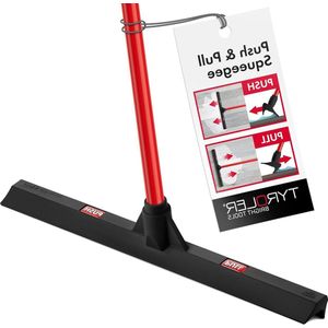 Push & Pull Squeegee - 44 cm rubberen kop - 140 cm anti-roest handvat - vloerwisser voor hardhout marmer tegels garage