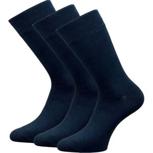 3 paar zachte Bamboe sokken - Naadloos - Donker Marineblauw - Maat 35-35