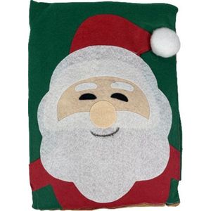 Cadeau zak Santa Claus - Groen - Vilt - 90 x 60 cm - Kerst - Nu ook met 3D effect - Vanaf 3 jaar