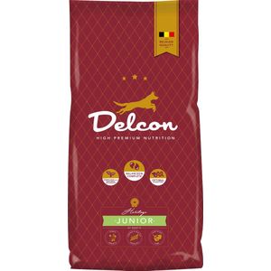 Delcon High Premium Hondenvoer - Junior - 12kg - Volwaardige Hondenbrokken voor de Jonge Hond - Hondenvoer & Snacks