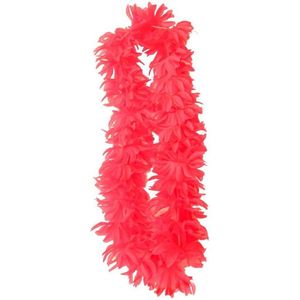 Toppers - Neon roze hawaii bloemen krans/slinger - Verkleed accessoires