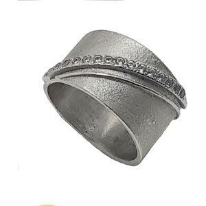 Ring - zilver - zirconia - maat 17,5 - Verlinden juwelier