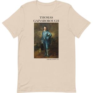 Thomas Gainsborough 'De Blauwe Jongen' (""The Blue Boy"") Beroemd Schilderij T-Shirt | Unisex Klassiek Kunst T-shirt | Soft Cream | XL