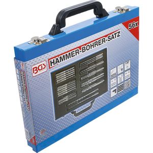 BGS Hamer-boor-set SDS, hardmetalen punt 4 - 12 mm 56 delig