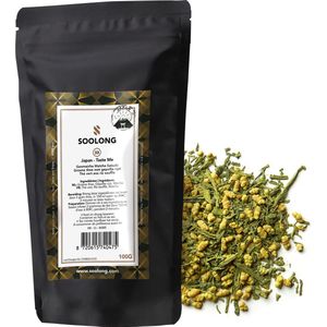 Soolong Taste Japan Nr33 Japanse Groene Thee - Fluweelzacht - Genmaicha, Matcha & Gepofte Rijst - Duurzame Losse Thee - Navulverpakking 100gram