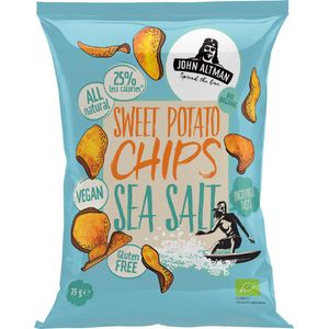John Altman Sweet Potato Chips - Biologisch - Sea Salt- Vegan- Glutenvrij - 100% natuurlijk - 12x75g