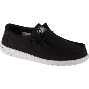 Hey Dude Wally Slub Canvas 40009-001, Mannen, Zwart, Sneakers, maat: 39