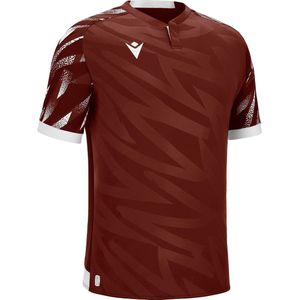 Macron Themis Eco Shirt Korte Mouw Heren - Bordeaux / Wit | Maat: XXL