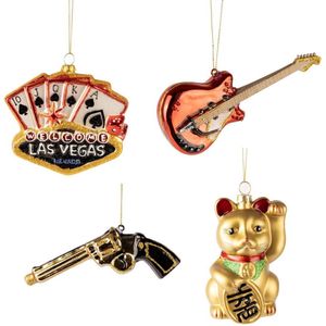 Nordic Light Kerstballenset - Lucky Vegas - 4 Stuks