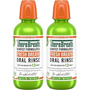 TheraBreath Fresh Breath Mouthwash - Mondspoeling - Mondwater - Mild Mint - 2x473ml