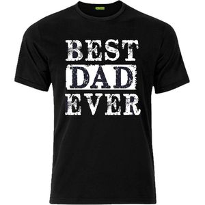 PicOnTshirt - Teetalks Series - T-Shirt Heren - T-Shirt Met Print - T-Shirt Met 'Beste Vader Ooit' Print - Grappig en Casual T-Shirt Voor Vaderdag - Kerstcadeau & Sintcadeaus - Zwart - Heren S