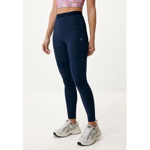 Sport Legging With Contrast Fabric Dames - Navy - Maat XL