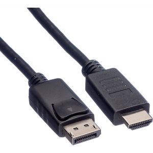 DisplayPort naar HDMI kabel - DP 1.2 / HDMI 1.4 (4K 30Hz) / zwart - 1,8 meter