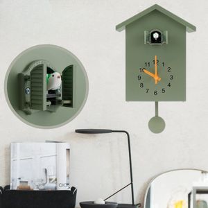 Klikkopers® - Minimalistische Koekoeksklok - Modern - Koekoek - Cuckoo Clock - Groen