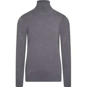 Cappuccino Italia - Heren Sweaters Coltrui Grijs - Grijs - Maat XL