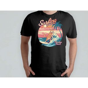 Surfing Cat - T Shirt - Cats - Gift - Cadeau - CatLovers - Meow - KittyLove - Katten - Kattenliefhebbers - Katjesliefde - Prrrfect