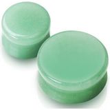 10 mm Double-flared plug Jade steen groen