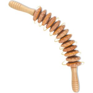 Anti-Cellulitismassage Roller Stick 43 cm - Back Massage Roller Tool - Maderotherapie Houten Relax - Strakke Spierenrol