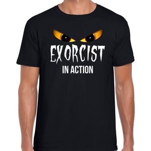 Halloween Exorcist in action halloween verkleed t-shirt zwart voor heren - horror shirt / kleding / kostuum L