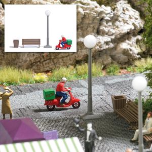 Busch - A-set: Rasender Pizzabote H0 (4/22) *bu7983 - modelbouwsets, hobbybouwspeelgoed voor kinderen, modelverf en accessoires