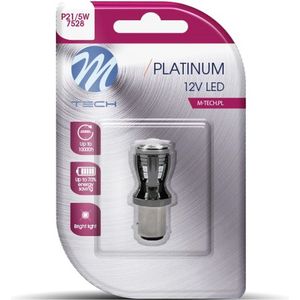 M-Tech LED - P21/5W 12V - Platinum - Canbus - 14x Led diode - Rood - Enkel