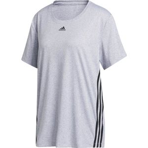 adidas Performance 3 Stripe Tee T-shirt Vrouwen wit M