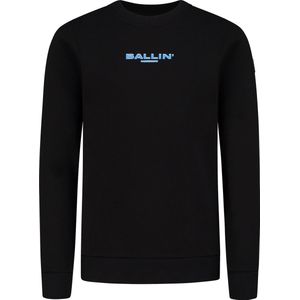 Ballin Amsterdam - Jongens Slim fit Sweaters Crewneck LS - Black - Maat 12