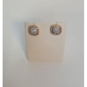 Rosé gouden oorknoppen - 18karaat – T-Jewelry TEB9235D – diamant - sale juwelier Verlinden St. Hubert van €2095,- voor €1729,-
