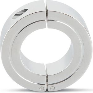 Rebel – Afsluitbare Kogel Balzak Ring van Hoogwaardig Staal met Inbus Sluiting voor  Gevoelens – Diameter 3.8 cm – Zilver