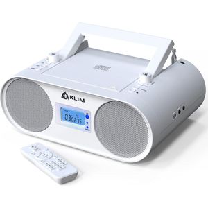 KLIM Boombox B4 Radio met CD-speler - Bluetooth - Draagbaar met draadloze modus en oplaadbare batterij