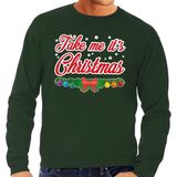 Foute kersttrui / sweater voor heren - groen -Take Me Its Christmas XXL