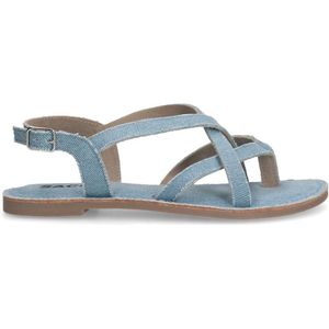 Sacha - Dames - Denim sandalen met gekruiste bandjes - Maat 37