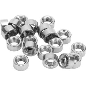 20-STUKS M8x12.5 Ronde Connector Moer L6mm 304 RVS Precise Standard Staaf Koppelmoer voor Draadstang .